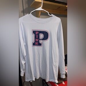 PINK Victoria's Secret White/Blueish Long Sleeve